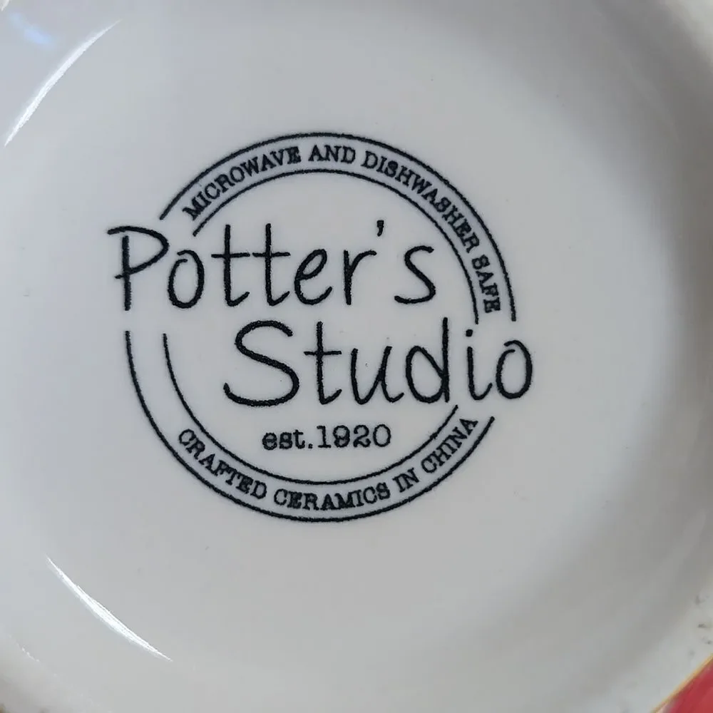 Potter's Studio Floral Footed Coffee Mug